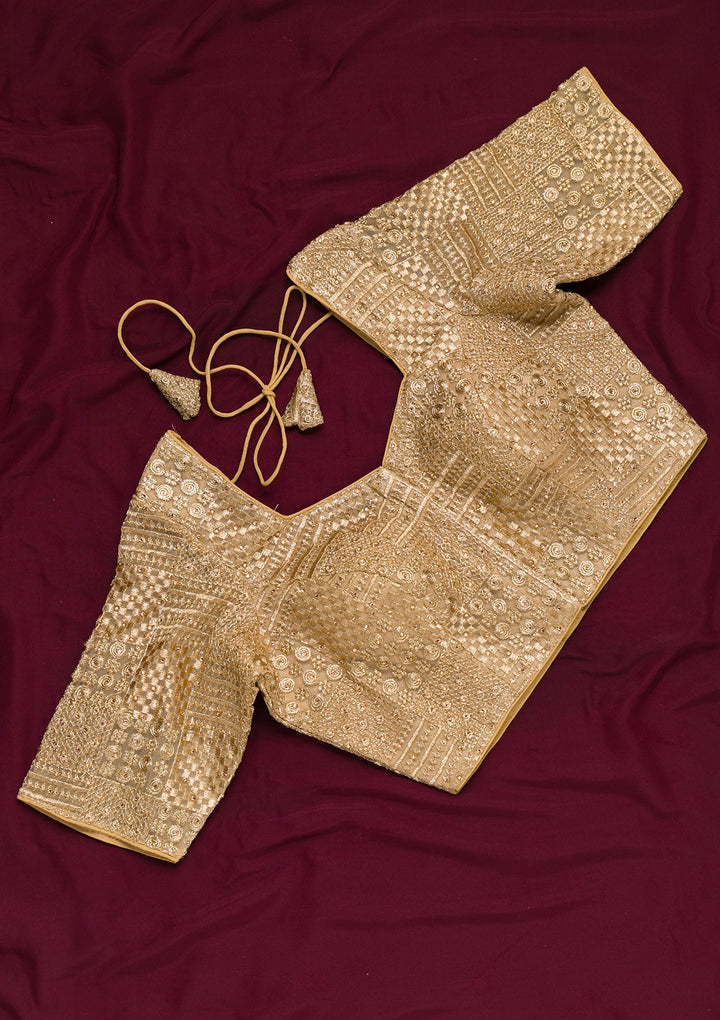 Gold Zariwork Net Blouse