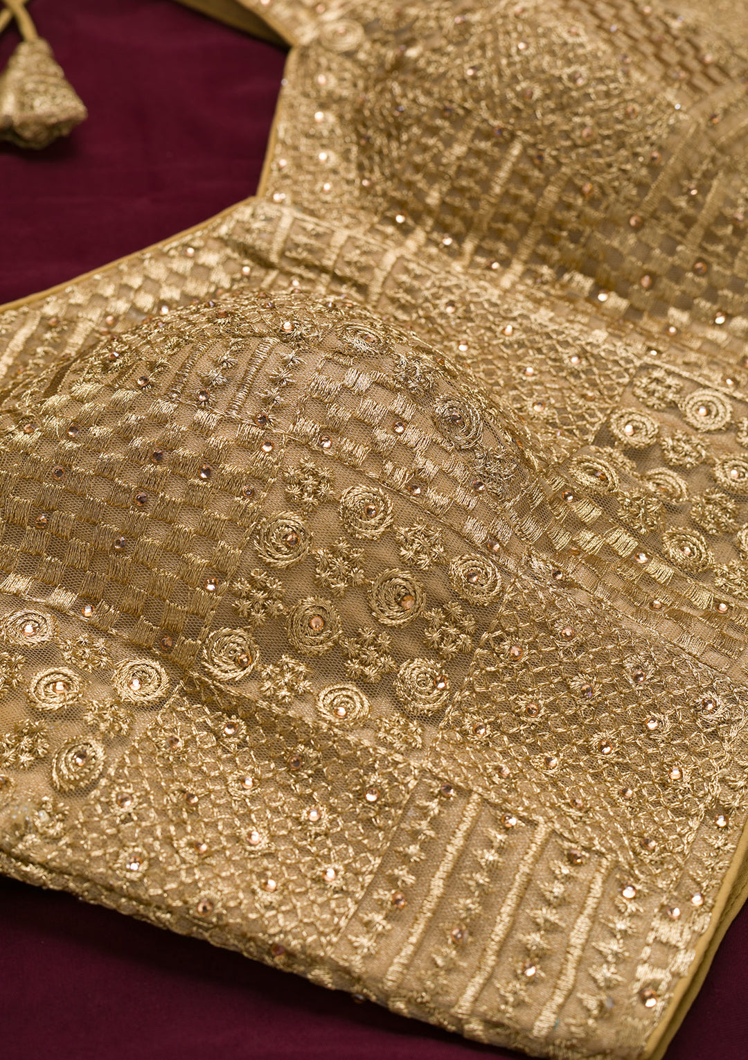 Gold Zariwork Net Blouse