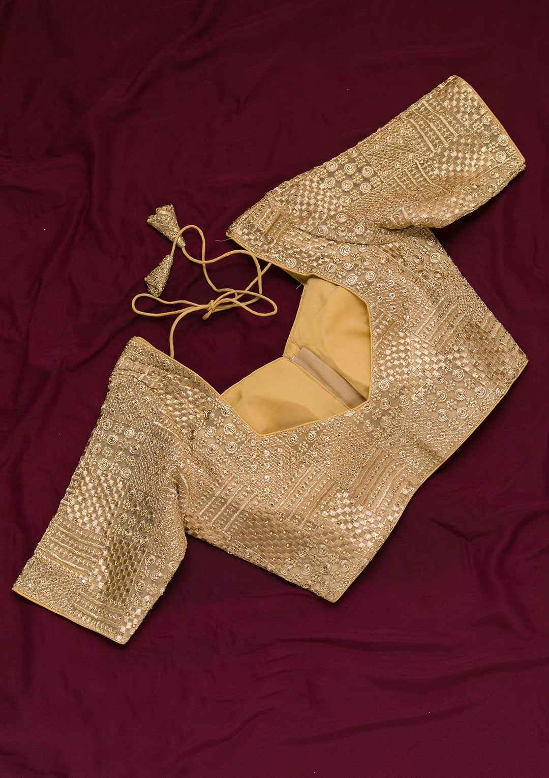 Gold Zariwork Net Blouse