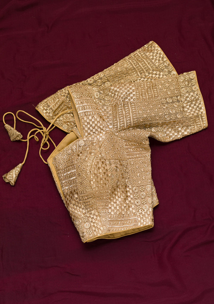 Gold Zariwork Net Blouse