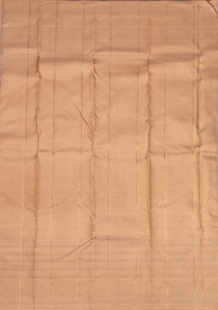 Gold Copper Zariwork Pure Silk Saree