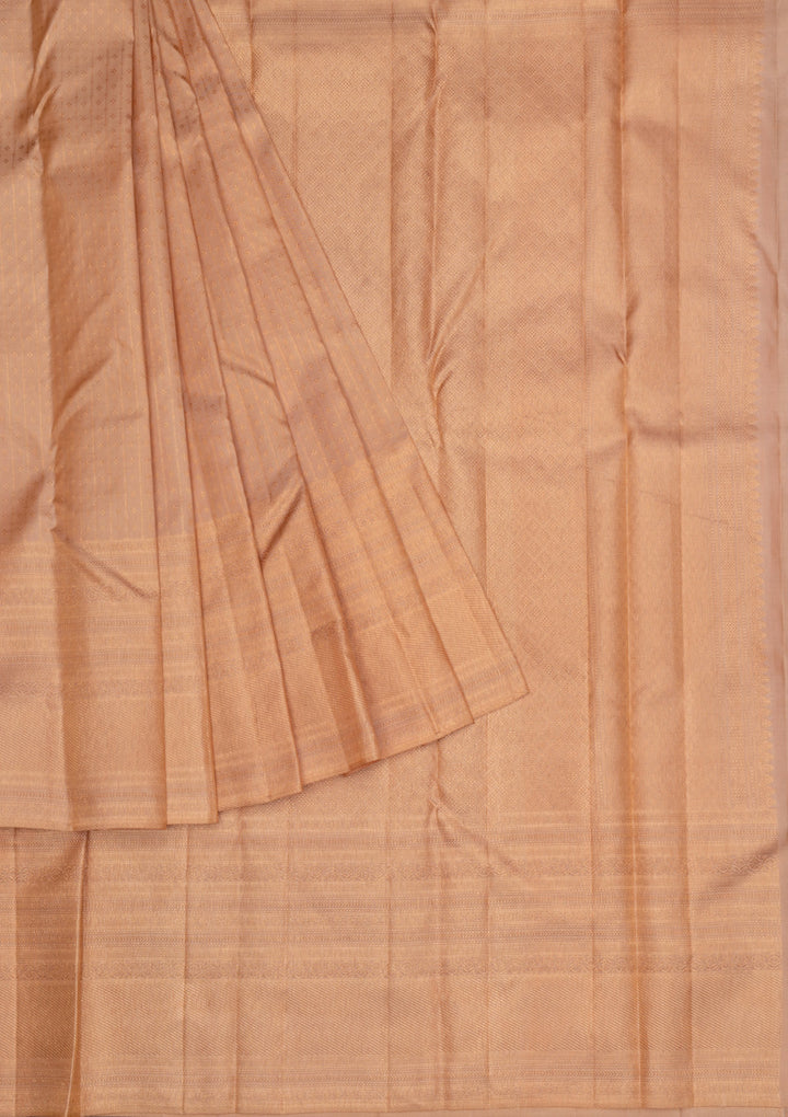 Gold Copper Zariwork Pure Silk Saree