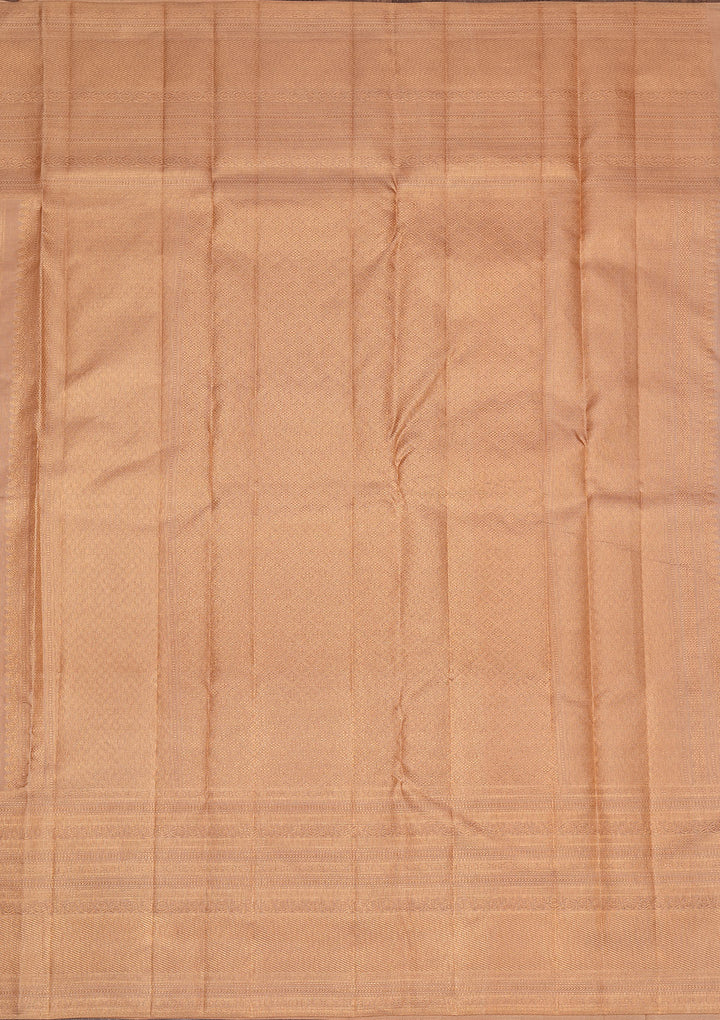 Gold Copper Zariwork Pure Silk Saree