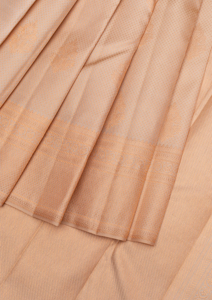 Gold Copper Zariwork Pure Silk Saree