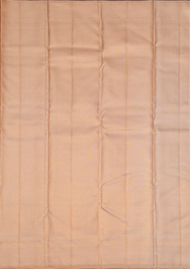 Gold Copper Zariwork Pure Silk Saree