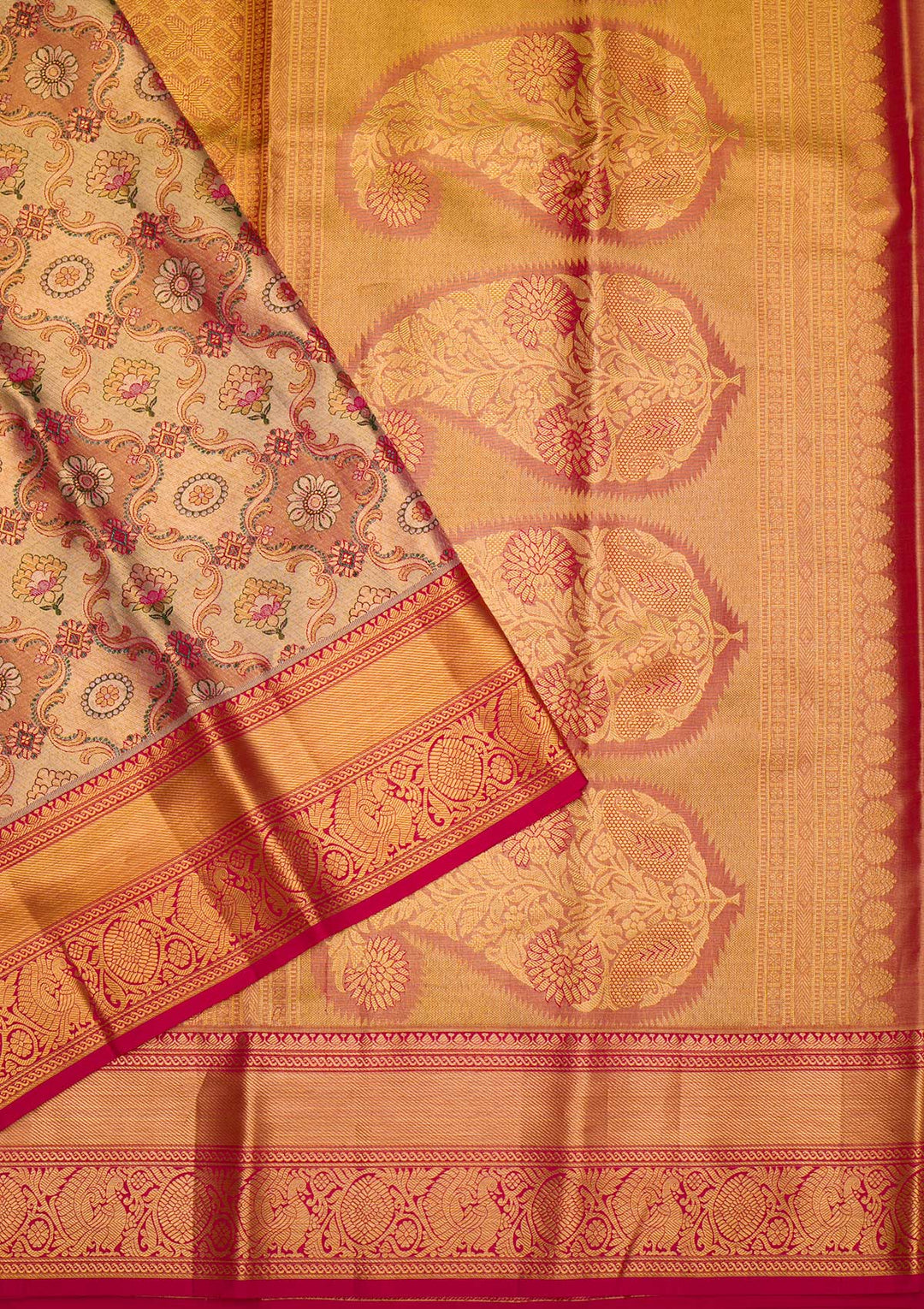 Gold Zariwork Kanjivaram Pure Silk Saree