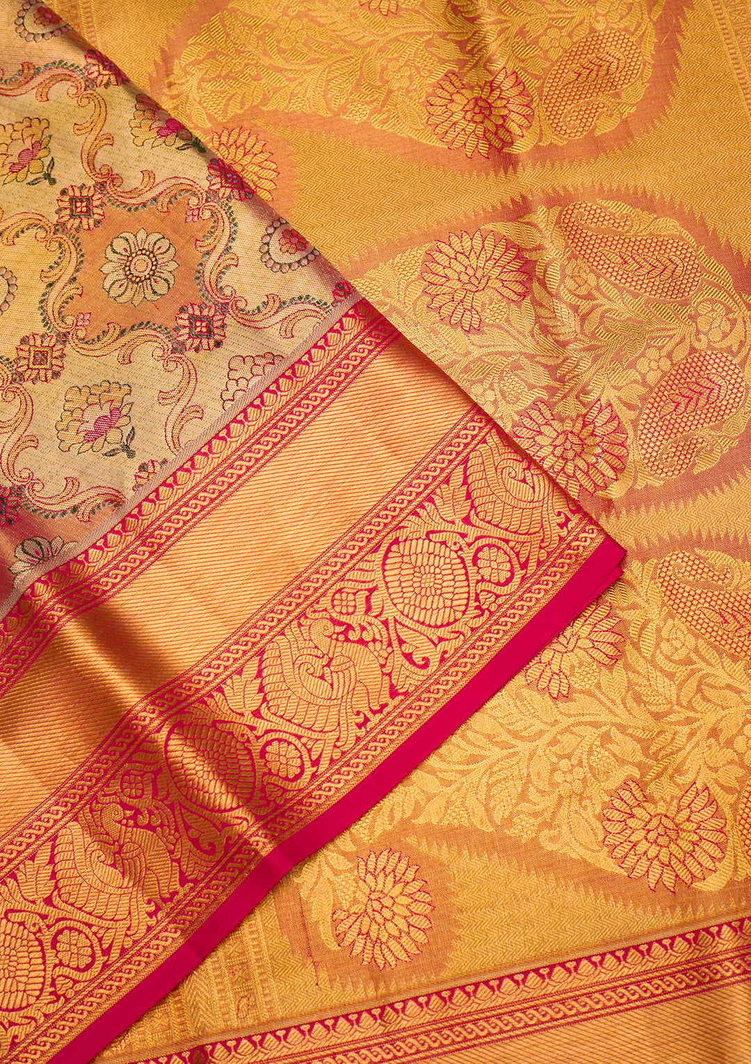 Gold Zariwork Kanjivaram Pure Silk Saree