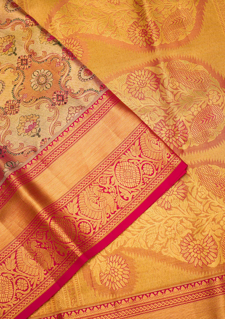 Gold Zariwork Kanjivaram Pure Silk Saree