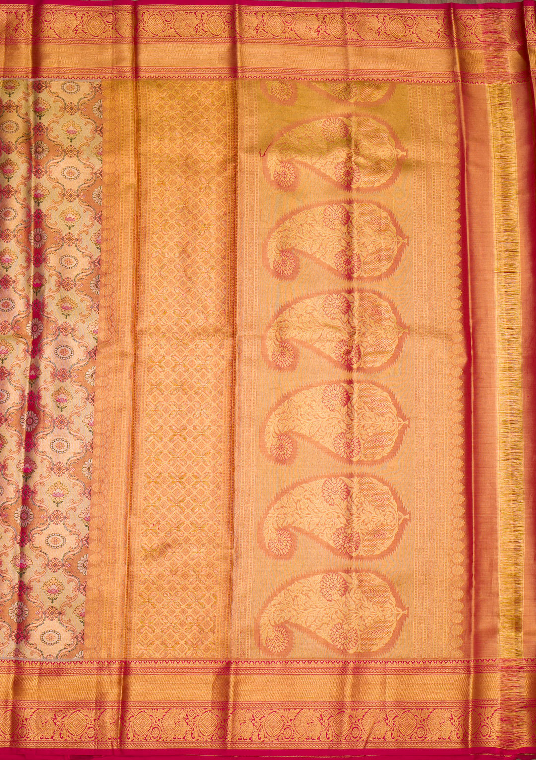 Gold Zariwork Kanjivaram Pure Silk Saree