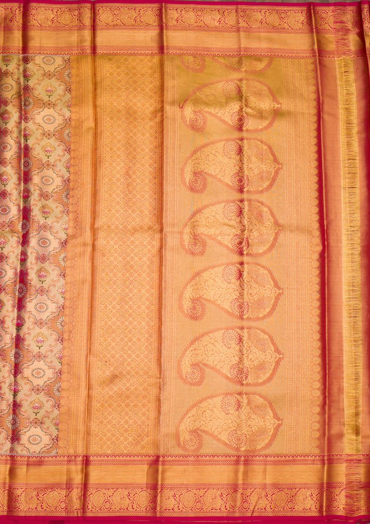 Gold Zariwork Kanjivaram Pure Silk Saree