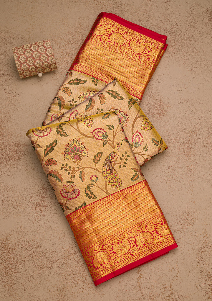 Gold Zariwork Pure Silk Saree