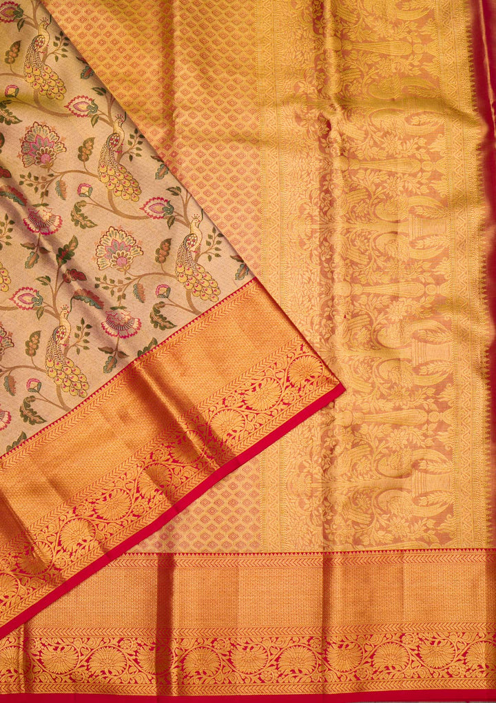 Gold Zariwork Pure Silk Saree