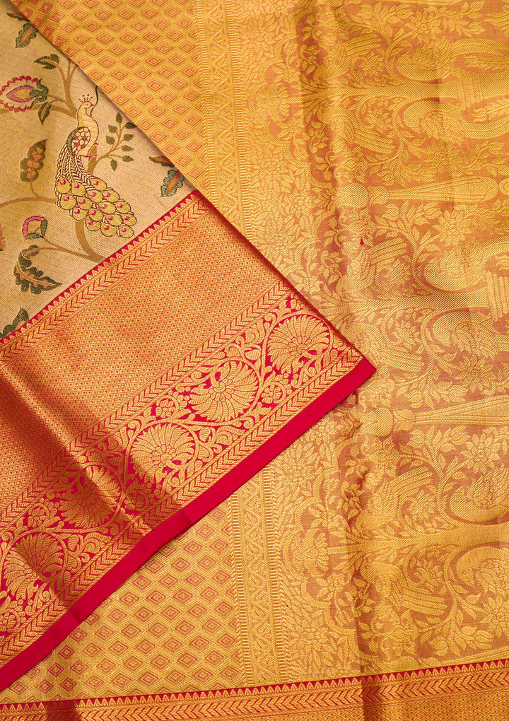 Gold Zariwork Pure Silk Saree