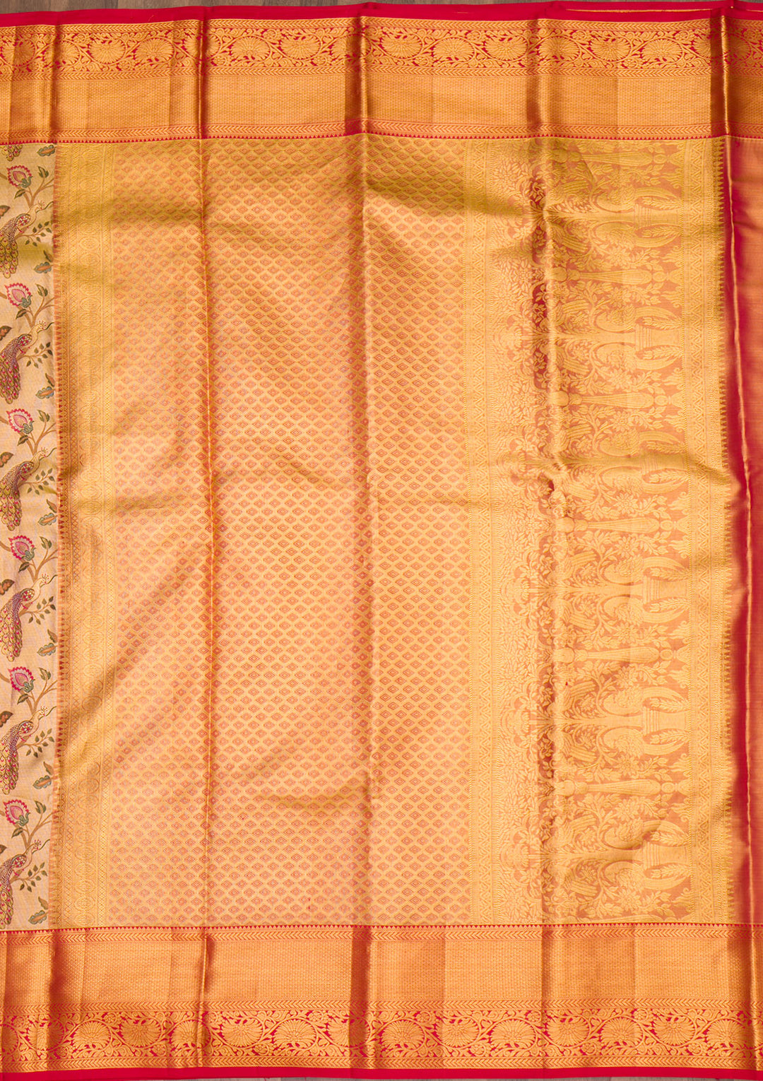 Gold Zariwork Pure Silk Saree