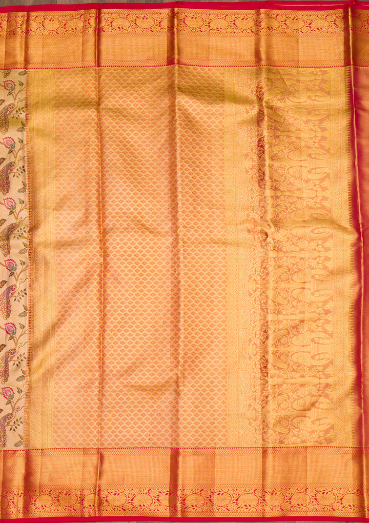 Gold Zariwork Pure Silk Saree