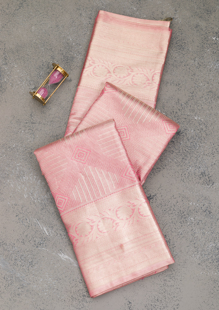 Pink Zariwork Pure Silk Saree