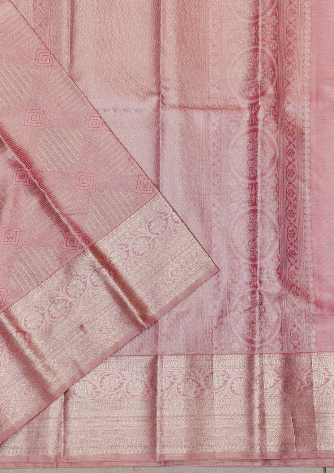 Pink Zariwork Pure Silk Saree