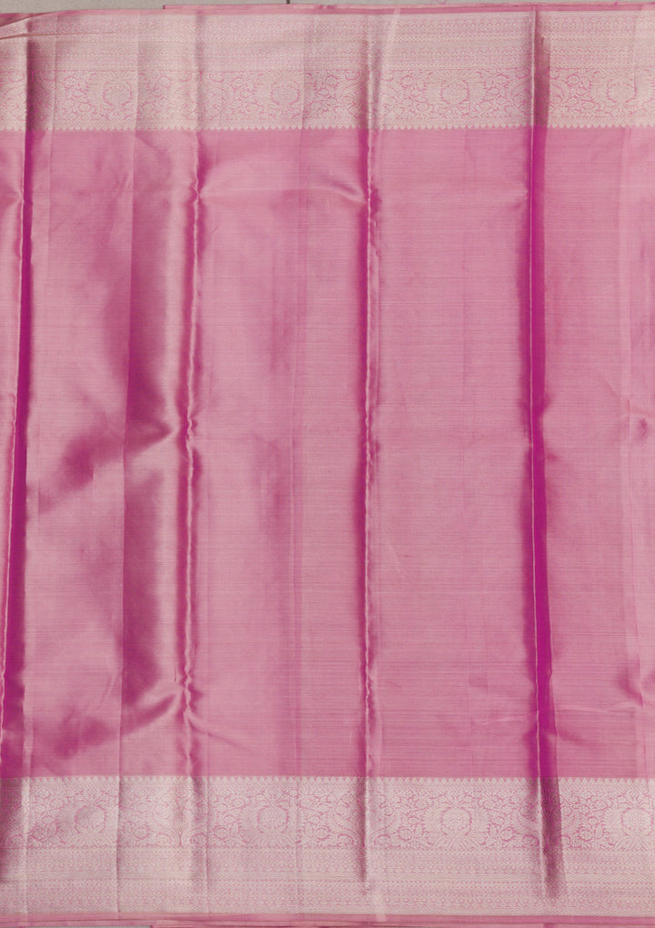 Pink Zariwork Kanjivaram Pure Silk Saree