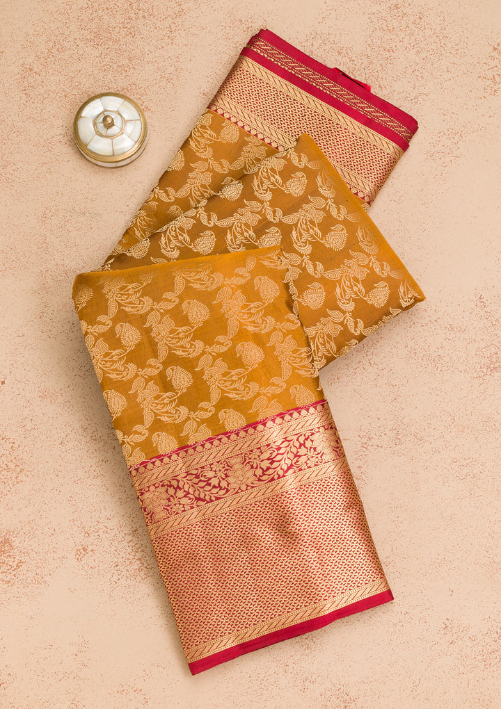 Gold Zariwork Pure Silk Saree