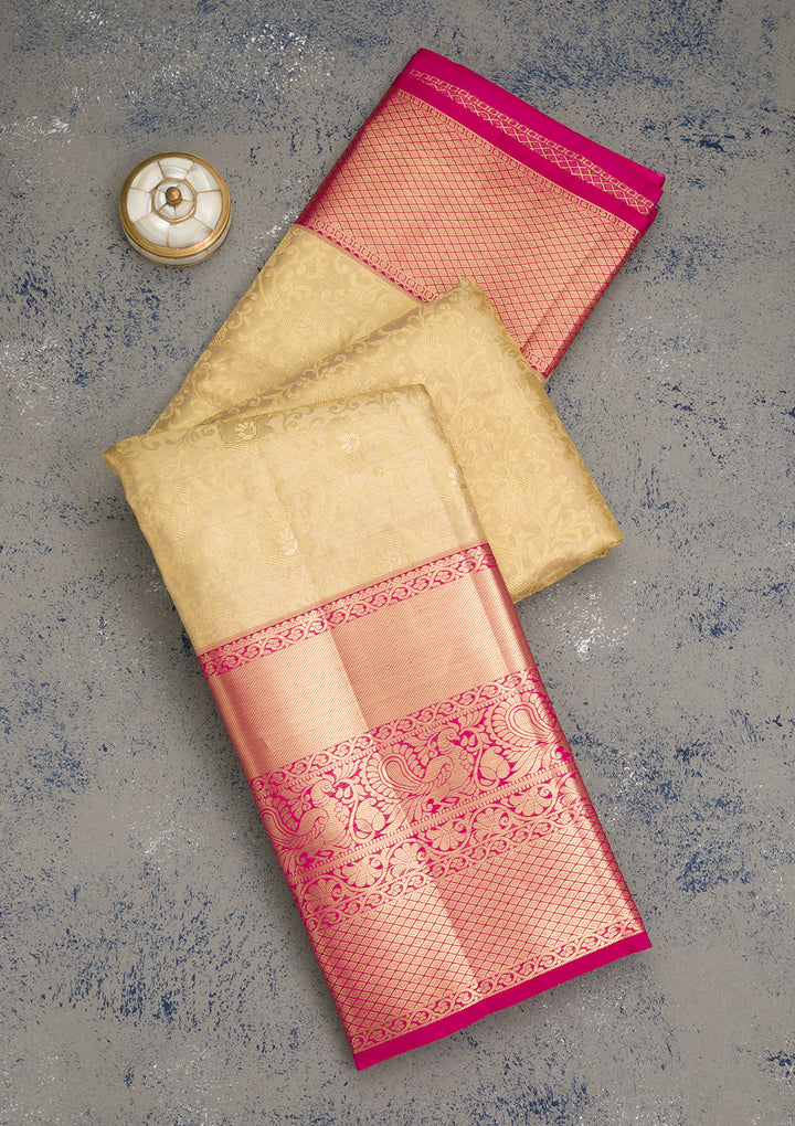Gold Zariwork Kanjivaram Pure Silk Saree