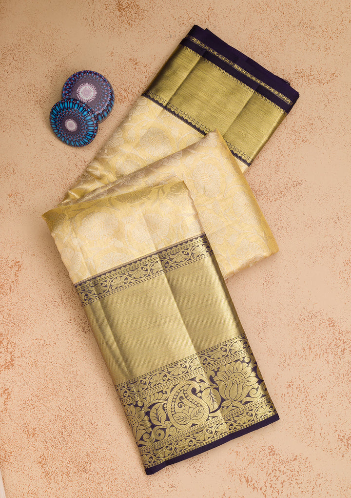 Gold Zariwork Kanjivaram Pure Silk Saree