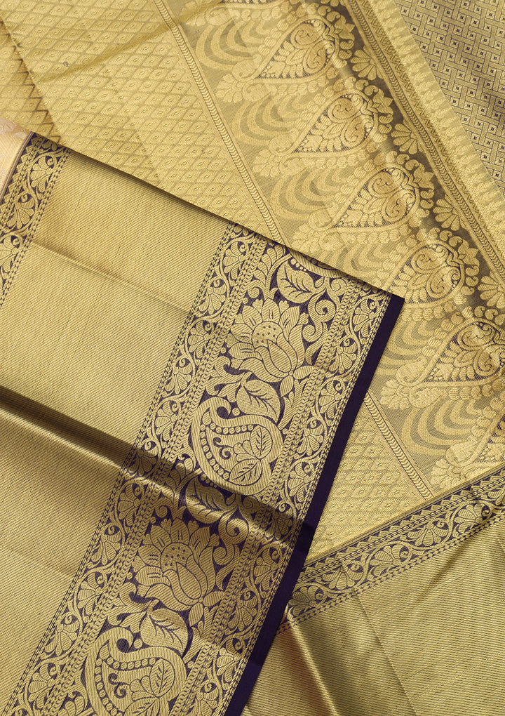 Gold Zariwork Kanjivaram Pure Silk Saree