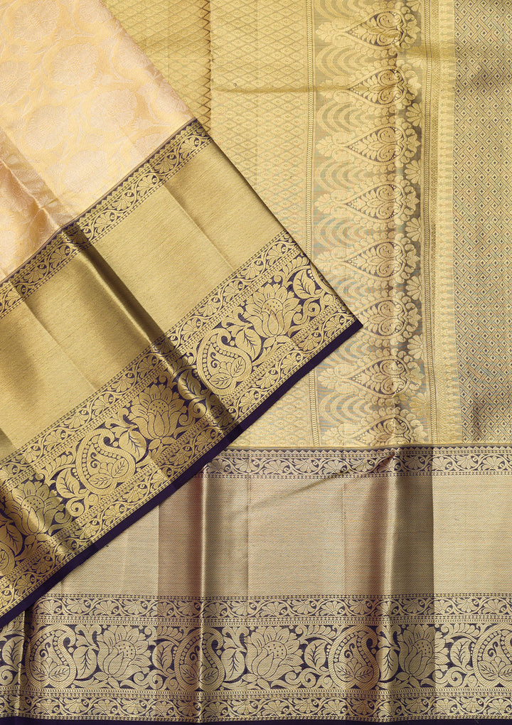 Gold Zariwork Kanjivaram Pure Silk Saree