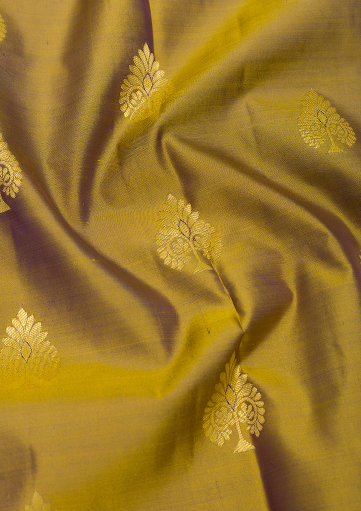 Mehendi Zariwork Banarasi Pure Silk Saree