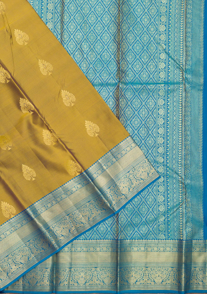 Mehendi Zariwork Banarasi Pure Silk Saree