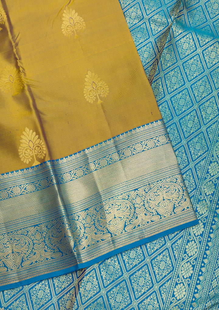 Mehendi Zariwork Banarasi Pure Silk Saree