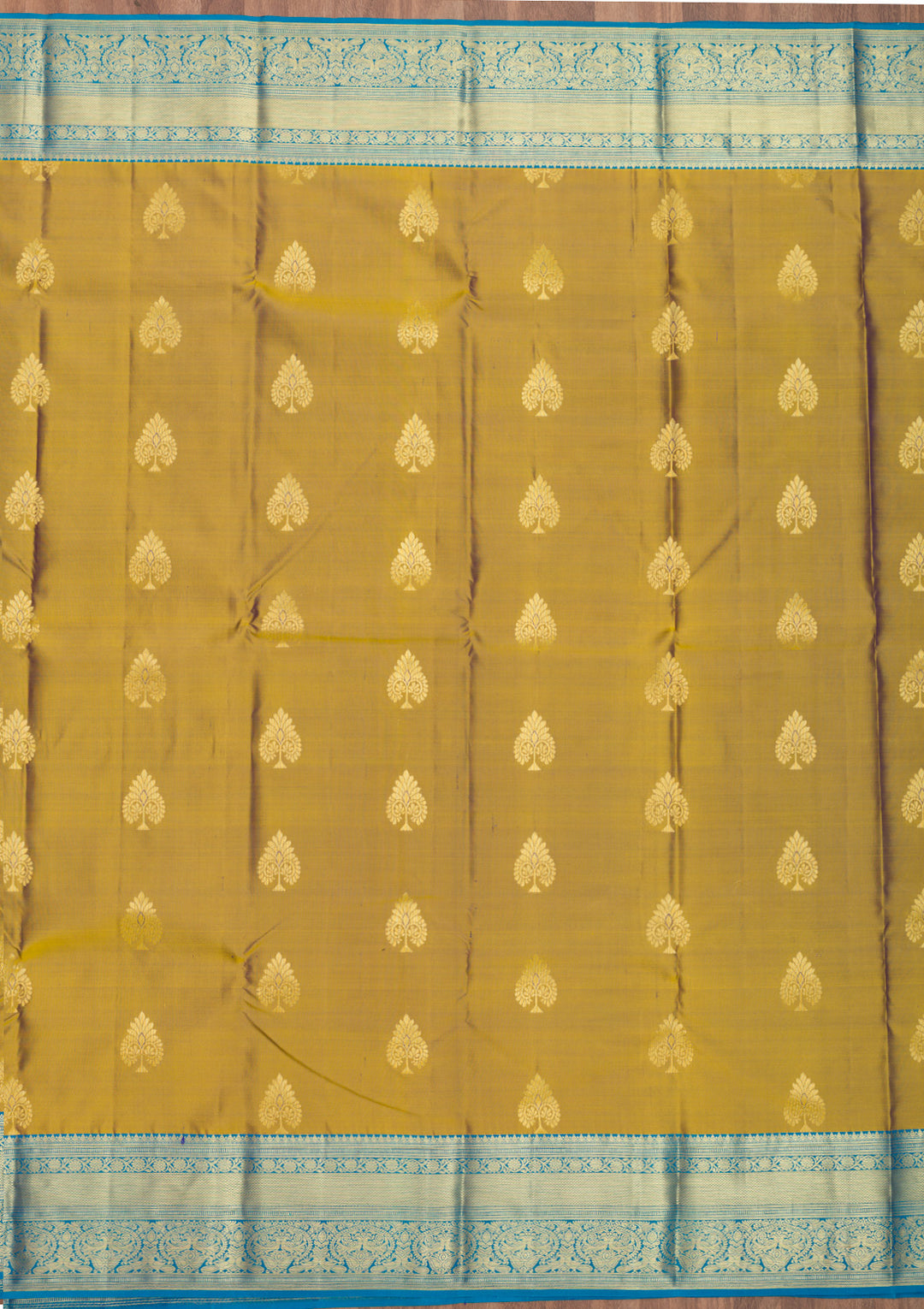 Mehendi Zariwork Banarasi Pure Silk Saree