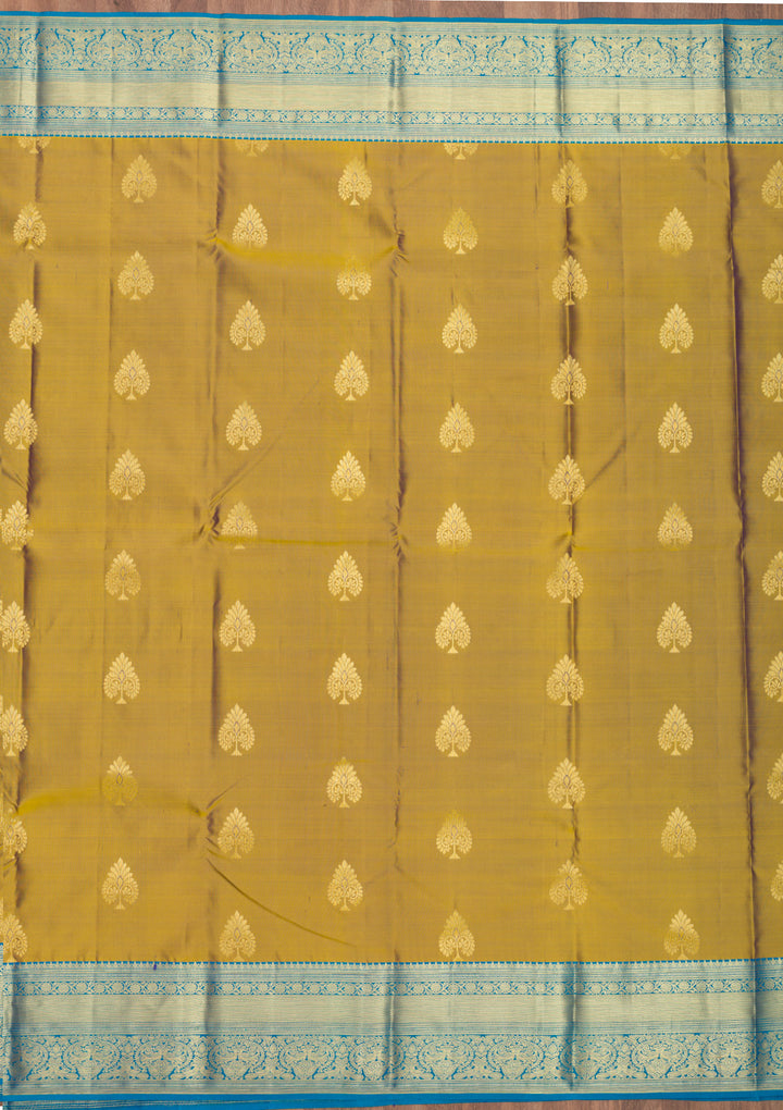Mehendi Zariwork Banarasi Pure Silk Saree
