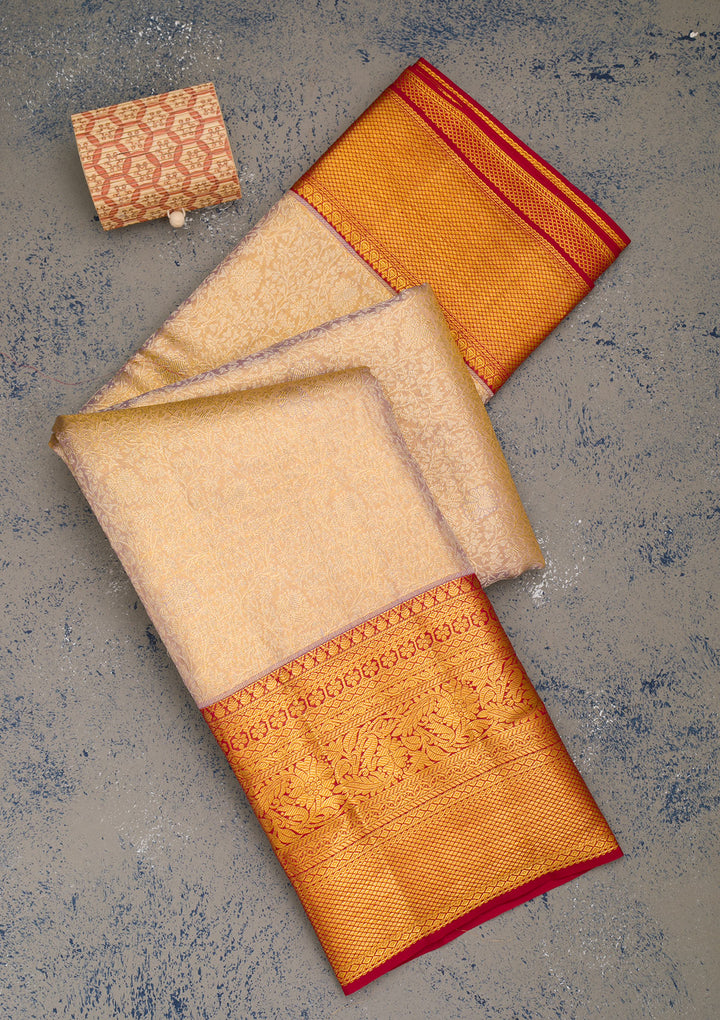 Gold Zariwork Pure Silk Saree