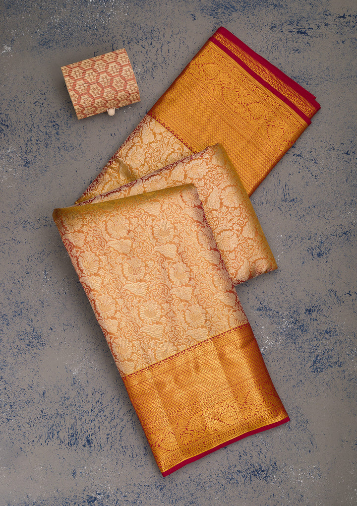 Gold Zariwork Pure Silk Saree