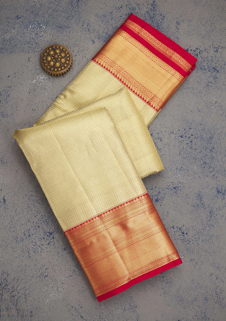 Gold Zariwork Pure Silk Saree