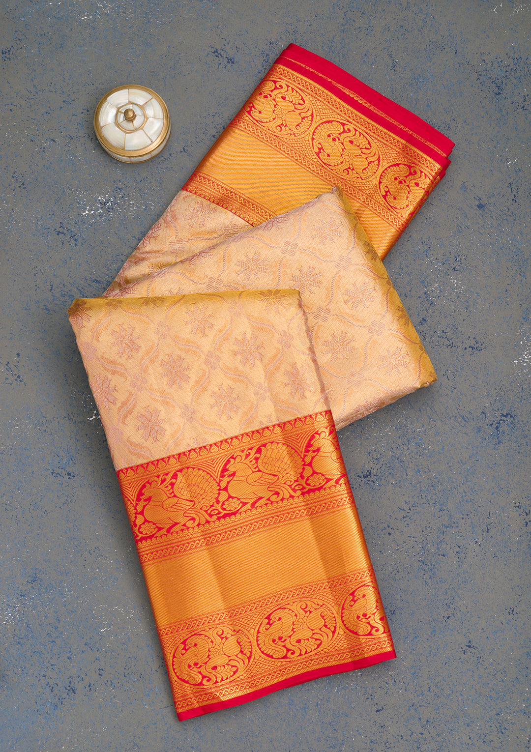 Gold Zariwork Kanjivaram Pure Silk Saree