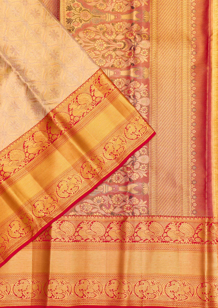 Gold Zariwork Kanjivaram Pure Silk Saree