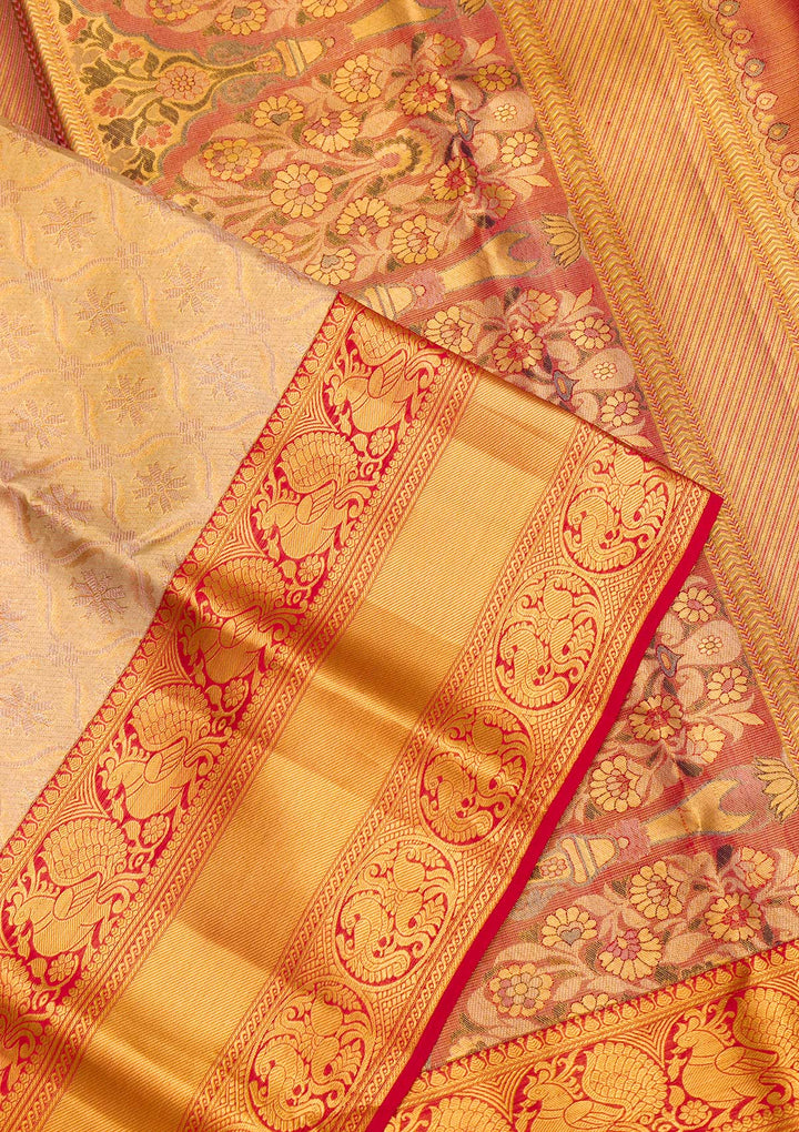 Gold Zariwork Kanjivaram Pure Silk Saree