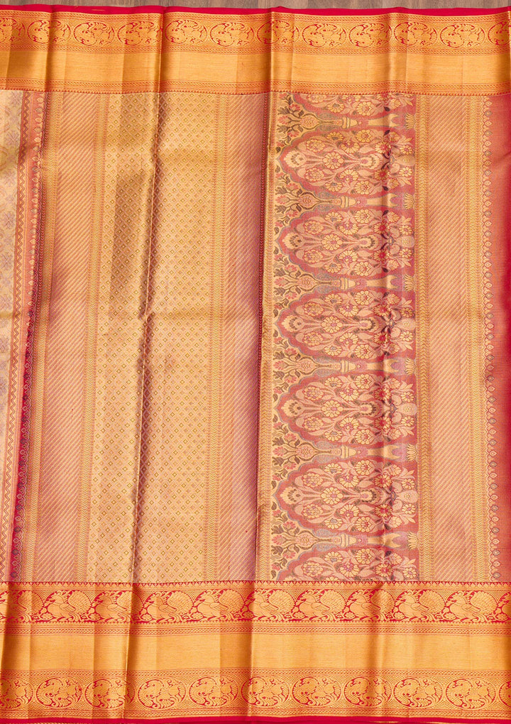 Gold Zariwork Kanjivaram Pure Silk Saree