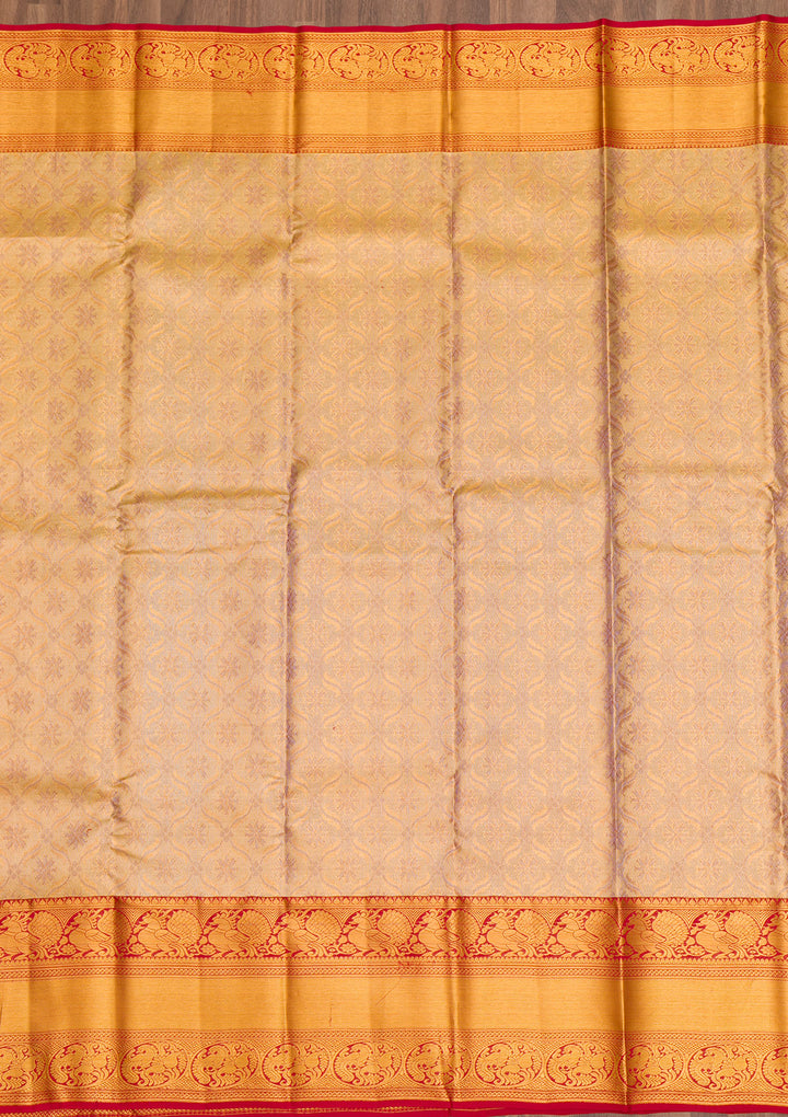 Gold Zariwork Kanjivaram Pure Silk Saree