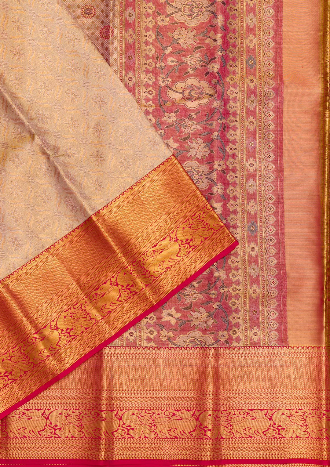 Gold Zariwork Kanjivaram Pure Silk Saree