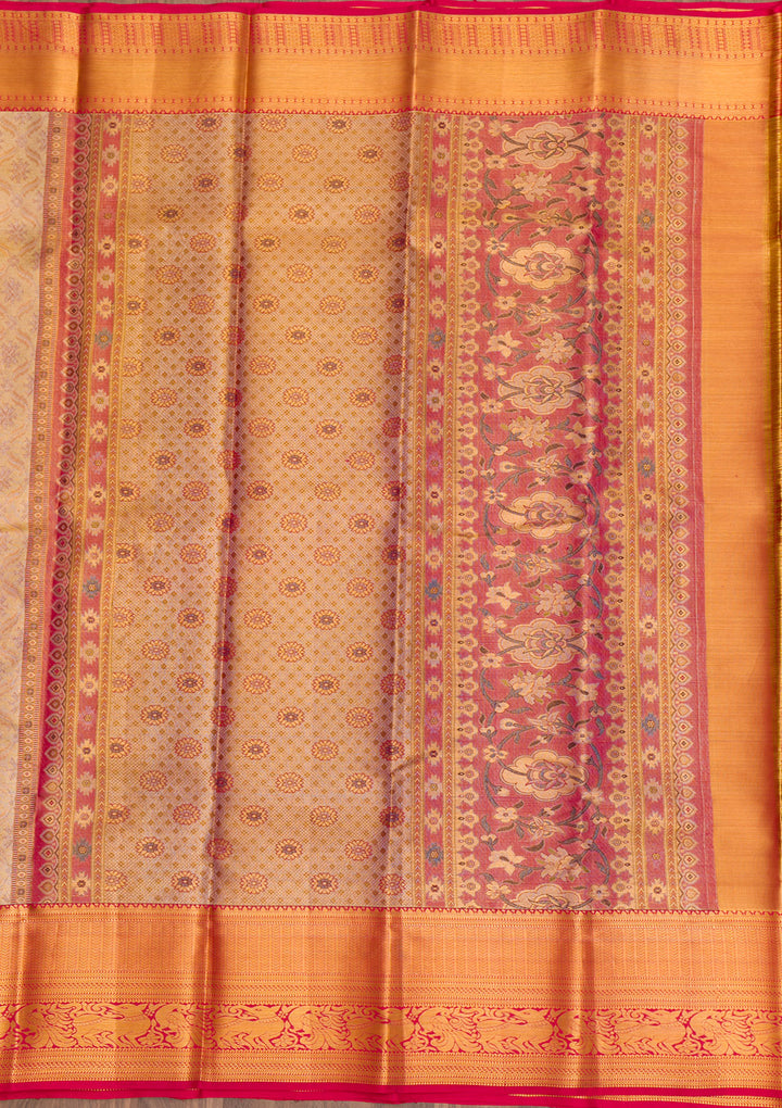 Gold Zariwork Kanjivaram Pure Silk Saree