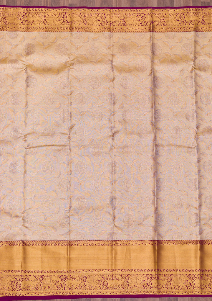 Gold Zariwork Kanjivaram Pure Silk Saree