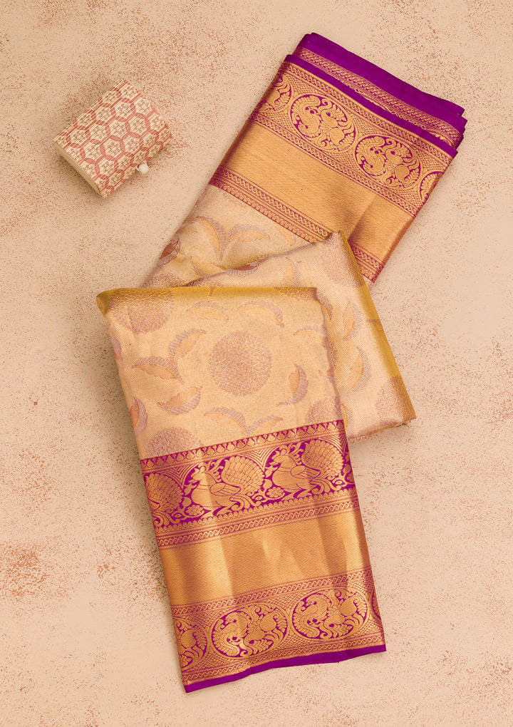 Gold Zariwork Pure Silk Saree
