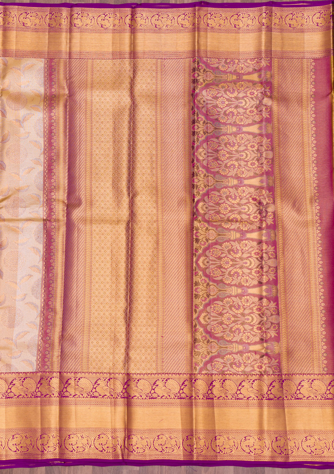Gold Zariwork Pure Silk Saree