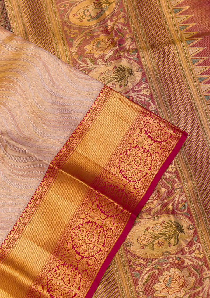 Gold Zariwork Pure Silk Saree