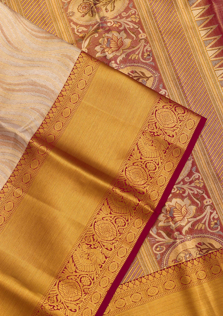 Gold Zariwork Pure Silk Saree