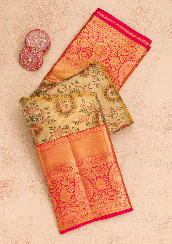 Gold Zariwork Pure Silk Saree