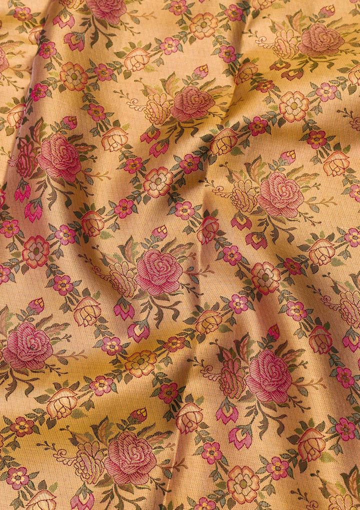 Gold Zariwork Kanjivaram Pure Silk Saree