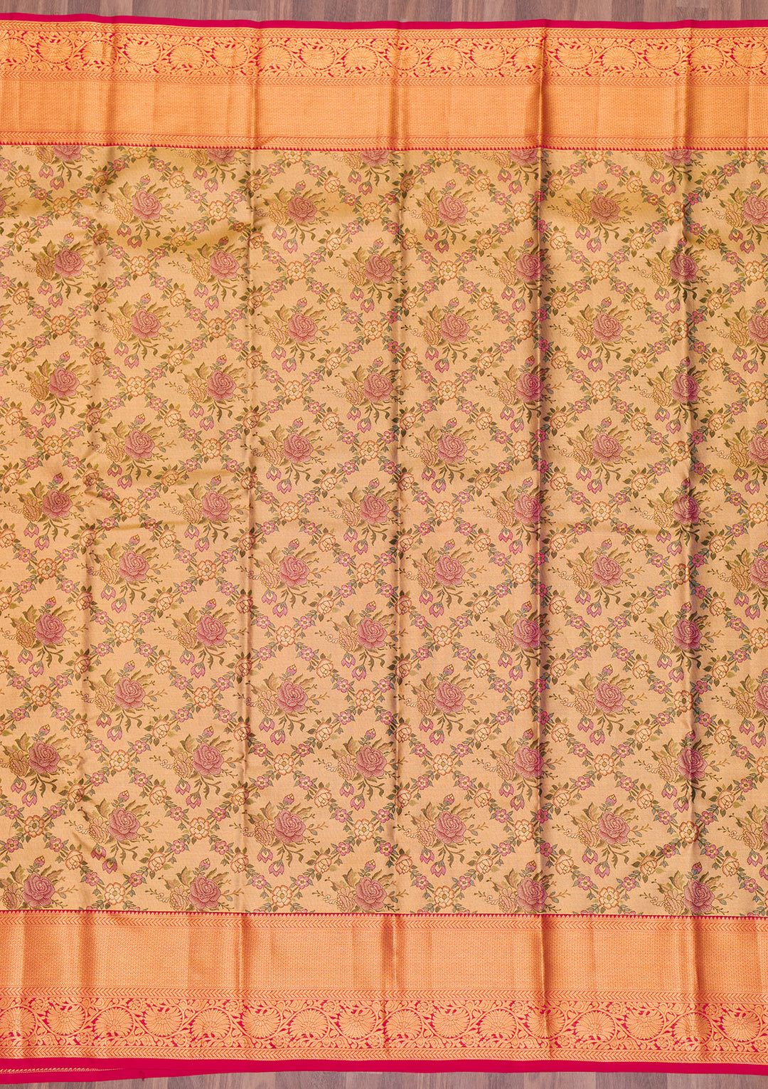 Gold Zariwork Kanjivaram Pure Silk Saree